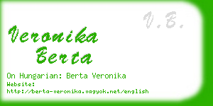 veronika berta business card